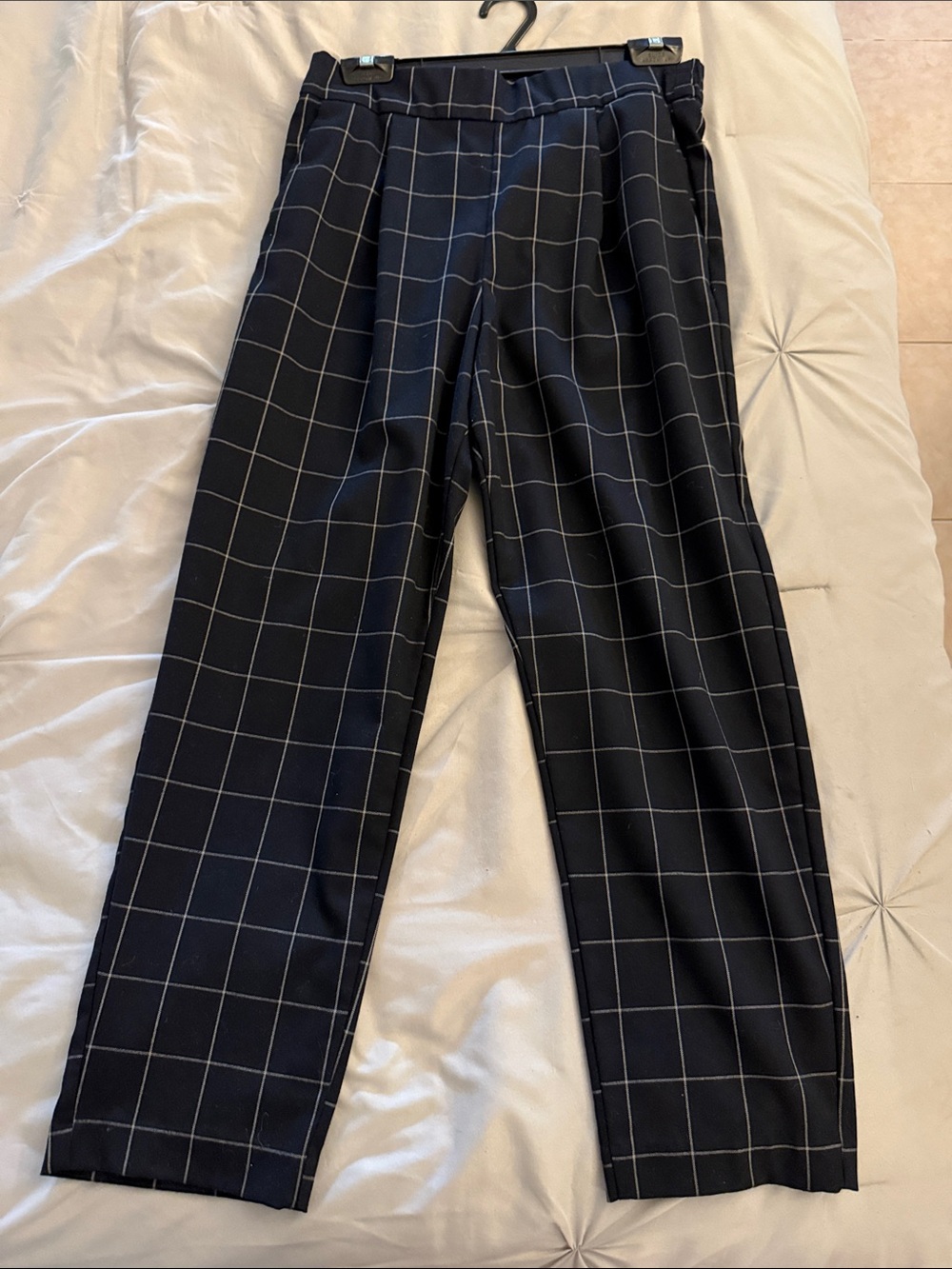 GAP Black Windowpane Dress Pants